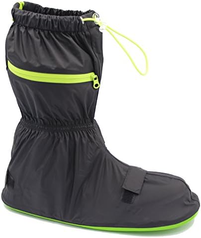 Knixmax Women Girls Waterproof Shoes Cover Thicken Rubber Sole Slip-Resistant Rain Snow Boots Reusable Washable Over Shoes For Outdoor, Camping, Fishing, Garden