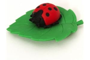 Gomme en forme de coccinelle rouge, par Iwako, Japon