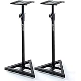 Nordell' Premium Floor Speaker Stand (Pair) for Studio Monitors and Hi-Fi Loudspeakers - Create Truer Mixes with Optimum Loudspeaker/Monitor Height and Positioning with Rotating Plate for Speakers
