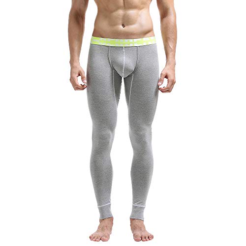 Preisvergleich Produktbild Geili Herren Unterhose Einfarbige Slim Fit Lang Leggings Kompression Strumpfhose Unterwäsche Männer Atmungsaktive Baumwolle Yogahosen Stretch Gym Fitness Sporthose Trainingshose