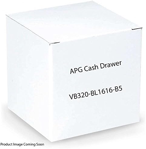 APGVB320-BL1616-B5 Vasario Series Cash Drawer, MultiPRO Interface 24V, Adjustable 4 Bills/8 Coin Till, 16.15" Width x 18.75" Depth x 5.42" Height, Black