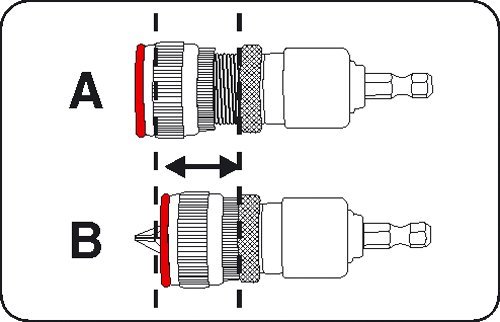 Connex COXT973222 Schraubkupplung Tiefenanschlag verstellbar - 4