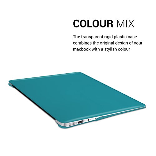 kwmobile Crystal Hülle für Apple MacBook Air 13″ (ab Mitte 2011) Hard Case – dünne durchsichtige transparente Schutzhülle Cover Tasche Petrol Transparent - 4