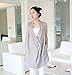 ANNO Maternity Plus Size White Cami Top Sleeveless Shirt Pregnant 2 Pieces Set US M-L(Asian Free Size) Grey