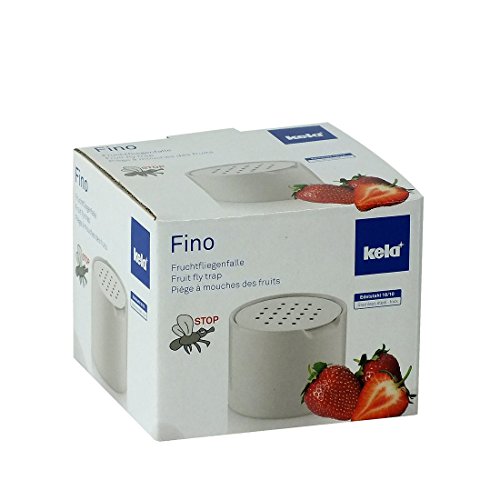 Kela 11900 Fruchtfliegenfalle, Keramik, 6,5 cm, 8,5 Ø, Weiß, Fino - 5
