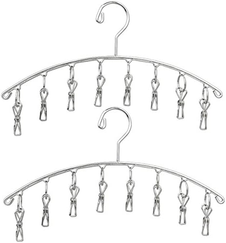 Eurshine Laundry Drying Clothesline, Set of 8 Clothespins Hanging Rack 4.0mm Thickness for Drying Socks, Towel, Underware, Gloves, Hat, Scarf, Pants Multiple Functions (4.0mm (2PCS))