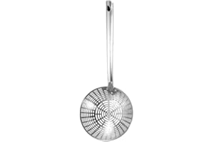 Cabilock Schaumlöffel Edelstahl Abseihlöffel mit Griff Schaumkelle Siebkelle Abtropfkelle Seiher Küchensieb Skimmer Löffel Schlitz Löffel Schöpflöffel Küchenhelfer für Zuhause Küche Kochen