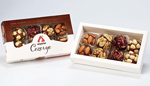 Preisvergleich Produktbild Avsarlar - Atom Cezerye - Kugel Cezerye - Pistazie, Haselnuss, Walnuss und Mandel (8 Stück)