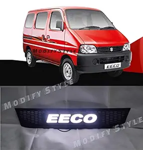 ModifyStyle White Alpha Led Front Grill Compatible with Maruti Suzuki Eeco (All Models)