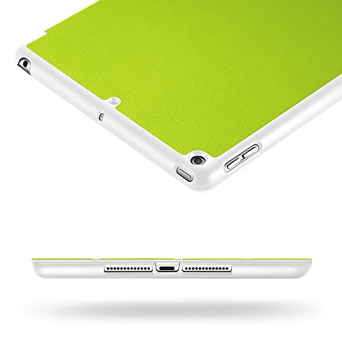 iPad 9.7 2017 Hülle, EasyAcc Ultra Dünn iPad 9.7 Zoll 2017 Smart Cover mit Automatischem Schlaf Funktion und Standfunktion – Hochwertiges PU Leder Hülle (Grün, Kunstleder, Ultra Dünn) - 6