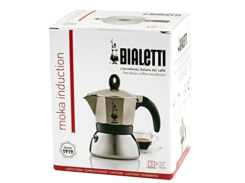 Bialetti 4823 Moka Induktion, 3 Tassen, Deluxeausführung des Klassikers, champagne - 3