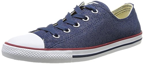 Converse As Dainty Sheer Ox - Zapatillas de Deporte de Canvas para Mujer Azul Bleu (Marine) 37