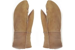 Sonia Originelli Real Leather and Lambskin Mittens Warm and Cuddly