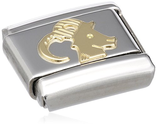 Nomination Composable Classic STERNZEICHEN Edelstahl und 18K-Gold (Steinbock) 030104