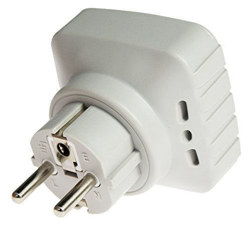 as – Schwabe Steckdosen-Tester, Phase / Null-Leiter / Erde Anschluss-Prüfstecker für Schuko, 1 Stück, weiß, 45100 - 2