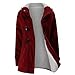 Produktbild Frau Mantel JYJMFrauen halten warme Windjacke Outwear warme Wolle schlanke lange Mantel Jacke Graben (3XL, Rot)