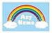 Price comparison product image 100cm x 54cm Rainbow Wall Art. Choose any name vinyl sticker 3 sizes, full colour decal