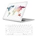 Produktbild iLeadon A1932 Schutzhülle für MacBook New Air 33 cm (13 Zoll), Pfingstrosen-Blumenmotiv White World Map 2018 Newest MacBook Air 13" A1932