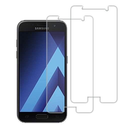 (2 Pack)Samsung Galaxy A3 (2017) Panzerglas - EUGO 9H Gehärtetem Glas Schutzfolie Displayschutzfolie Panzerglas für Samsung Galaxy A3 (2017)