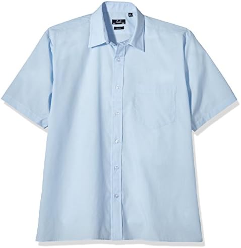 Premier WorkwearShort Sleeve Poplin Shirt Light Blue XXXXX-Large (Manufacturer Size:19)