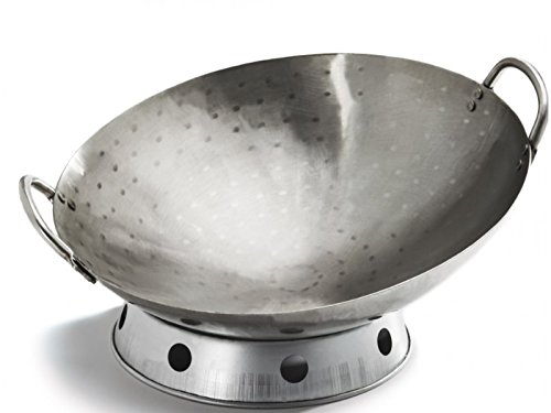 Preisvergleich Produktbild Broil King Carbon Steel Wok mit Untergestell silber Stahl