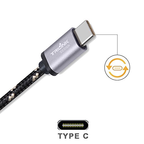 TriLink USB Typ C Kabel [2 Pack] 4ft Geflochtene Combo Design Laden Daten Synchronisieren Kordel - 3