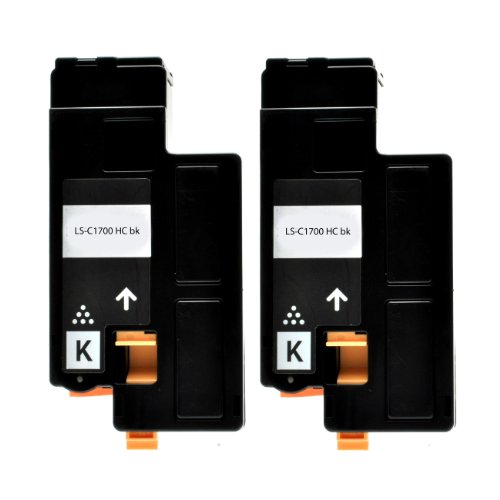 Set Toner für Epson Aculaser C1700 2x schwarz HC - Schwarz je 2.000 Seiten, kompatibel zu C13S050614