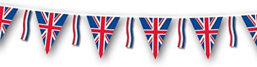 UNION JACK 7m FLAG PENNANT BUNTING WITH TASSLES