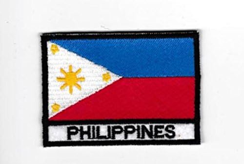 Patch Flag Philippines Philippines 7 x 5 cm Embroidered Iron On Applique Patch Embroidery – 488