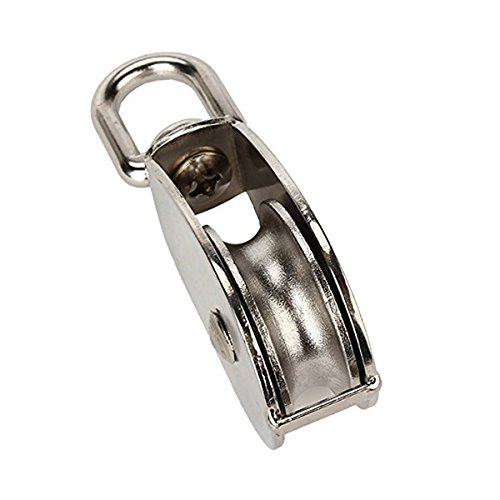 WINOMO M50 Edelstahl Flaschenzug Umlenkrolle Seilrolle Seilzug 400kg (Silber) - 3