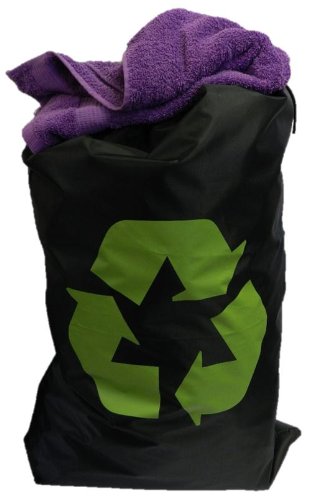 Schwarzer Recycle Wäschebeutel – ideal für unterwegs - 2