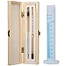 Produktbild notimin 2PCS Alkoholmeter 0-100 Vol% Alkohol Hydrometer Aräometer mit Einer Holz Aufbewahrungsbox + 100ml Messzylinder für alle Spirituosen/Destillate wie Whisky, Brandy, Wodka etc.