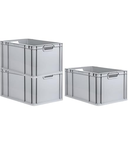 Eurobox Mit Deckel Euro-Stapelbehälter Mit 2 Griffleisten, LxBxH 600x400x320 Mm Eurobox 60x40