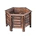 Produktbild Blumenständer Blumenregale Blumenregal Blumentopf Ständer Landing Blumentopf Antiseptic Bonsai Vegetable Box Planting Blumentopf 6-seitig (Farbe: BRAUN, Größe: 50 * 30)