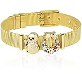 SUNIANA - Mesh Armband Set mit Charms || Xmas || individuell erweiterbar (Gold)