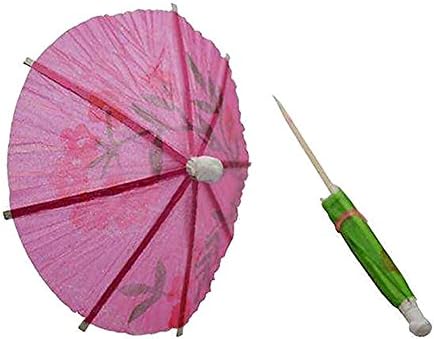 50 pcs Paper Cocktail Parasols Umbrellas Drinks Picks Wedding Luau Party Sticks