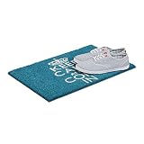 Relaxdays Fußmatte Kokos KEEP CALM 40 x 60cm Kokosmatte mit rutschfester PVC Unterlage Fußabtreter aus Kokosfaser als Schmutzfangmatte und Sauberlaufmatte Fußabstreifer für Außen und Innen Matte, blau - 3