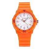 DistrictMaster Kinder und Jugendliche Uhr Analog-Digital Quarz mit Plastik Armband DM-1043-4 Orange