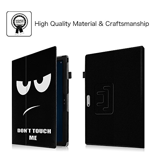 Fintie Microsoft Surface Pro 4 / Surface Pro 2017 Hülle Case – Hochwertige Kunstleder Slim Fit Stand Tasche Schutzhülle Etui Cover mit Stylus-Halterung für Microsoft Surface Pro 4 / Surface Pro 2017 (12,3 Zoll) Tablet-PC, Don’t Touch - 3