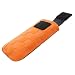 Produktbild Handytasche mit Ausziehhilfe size S für Doro PhoneEasy 609 6030 Primo 413 414 - Swisstone BBM 625 - Telme X210 - Handy Tasche orange dirt look