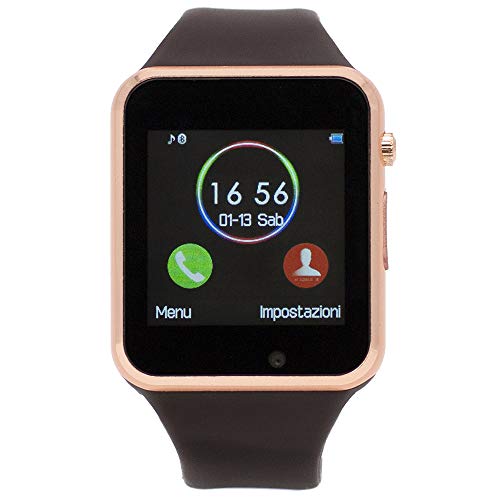 Montre Connectée Compatible avec Samsung Galaxy S9, CEKA TECH® Montres Connectée Bluetooth, Smart Watch, avec Caméra, Écran Incurvé Tactile, Support SIM/TF Card, Podomètre, Sommeil
