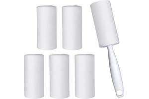 MNVD Lint Rollers Sticky Lint Roller Hair Cleaner Roller Carpet Scraper Manual Pet Hair Cleaner Pet Hair Removal Roller Roller Set Brush for Carpet Fluff Remover Lint Remover for Cloth (Pack of 5 Rollers)