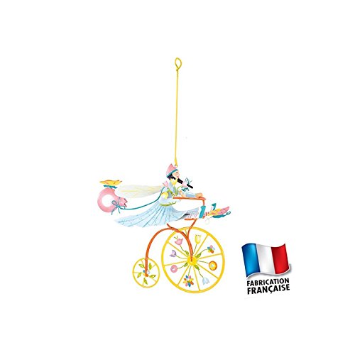 Déco De Cámara Suspensión Metal Mobile Niño Triplette Mariposa Amarillo - 