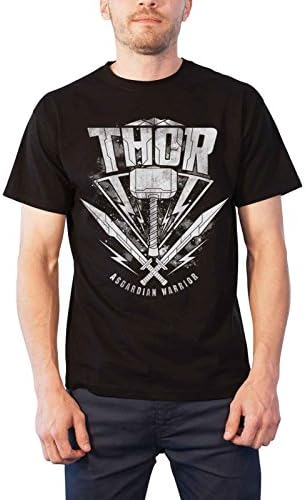 Thor Ragnarok T Shirt Thor Hammer Logo Official Marvel Mens Charcoal S