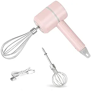 HSR Electrical Hand Mixer, Egg Beater, Ice-Cream Beater, Cake Beater for Whipping, Beating Cream (White) with 2 Stainless Steel Beaters, 2 Dough Hooks and Dough Hooks