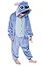 Produktbild Dolamen Kinder Unisex Jumpsuits, Kostüm Tier Onesie Nachthemd Schlafanzug Kapuzenpullover Nachtwäsche Cosplay Kigurum Fastnachtskostuem Weihnachten Halloween (Höhe 90-100CM (35 "-39"), Stitch)