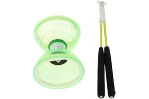 Générique F Fityle Diabolo à Trois Roulements avec Bâtons et Ficelle Jouet de Coordinations œil-Main pour Enfants et Adultes , Vert
