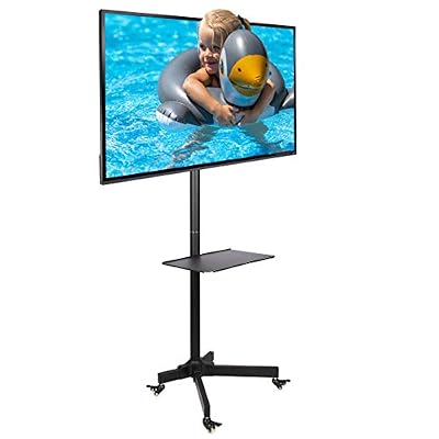 Ergosolid Falco-22 - Pied a roulettes réglable pour TV LCD LED 48cm -94cm (19"-37") jusqu'a 20 kg Inclinaison PIVOT