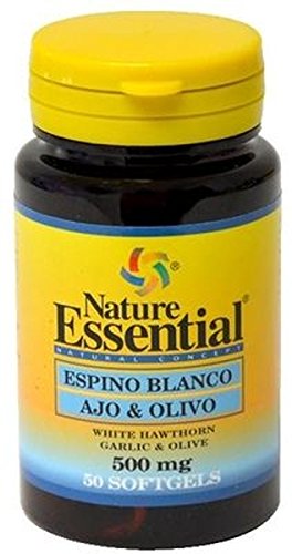 Espino blanco + ajo + olivo 500 mg. 50 perlas