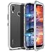 Produktbild CE-Link Kompatibel mit Huawei P20 Lite Hülle Glas mit Magnetisch Panzerglas Rückseite Durchsichtig Handyhülle Transparent Hard Case Ultra Slim Dünn 360 Grad Full Body - Silber